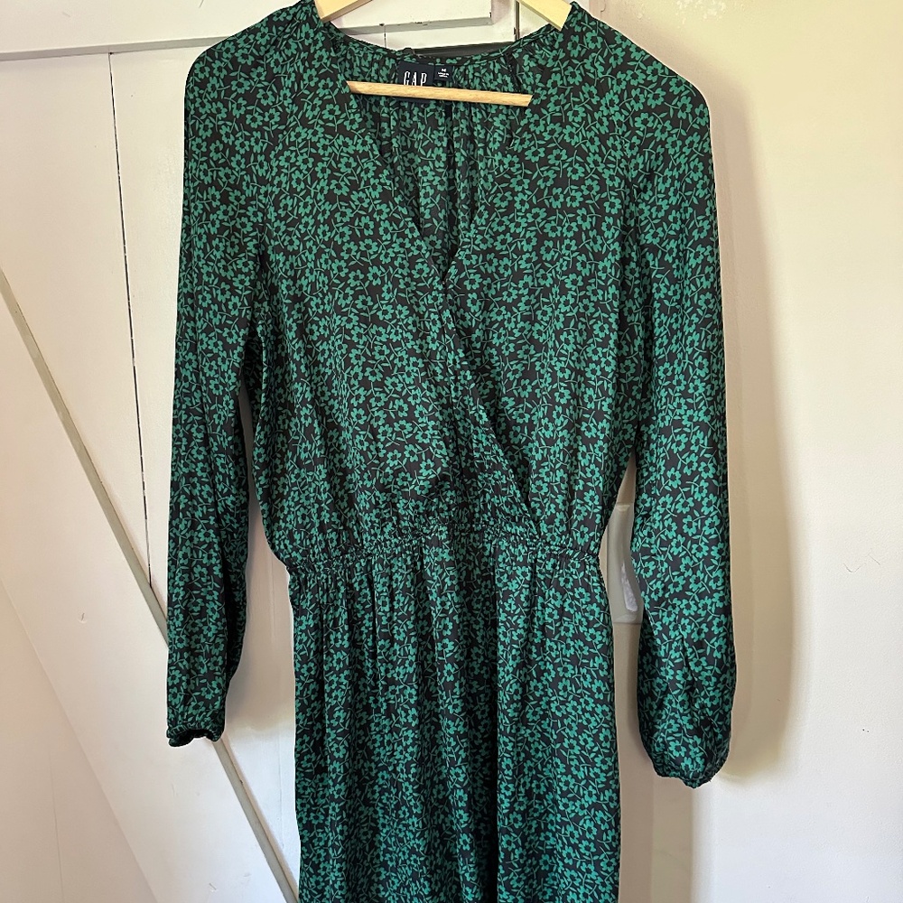 Gap green floral dress